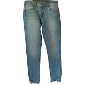 Joe's Jeans Skinny Ankle Raw Hem Light Wash Soft Denim Jeans Women's Size 28 NWT